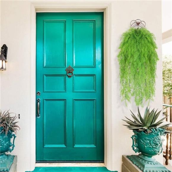 4 Pcs Artificial Greenery Ferns Hanging Vines Fake Hanging Ivy Vine Pine Needle - Picture 7 of 8